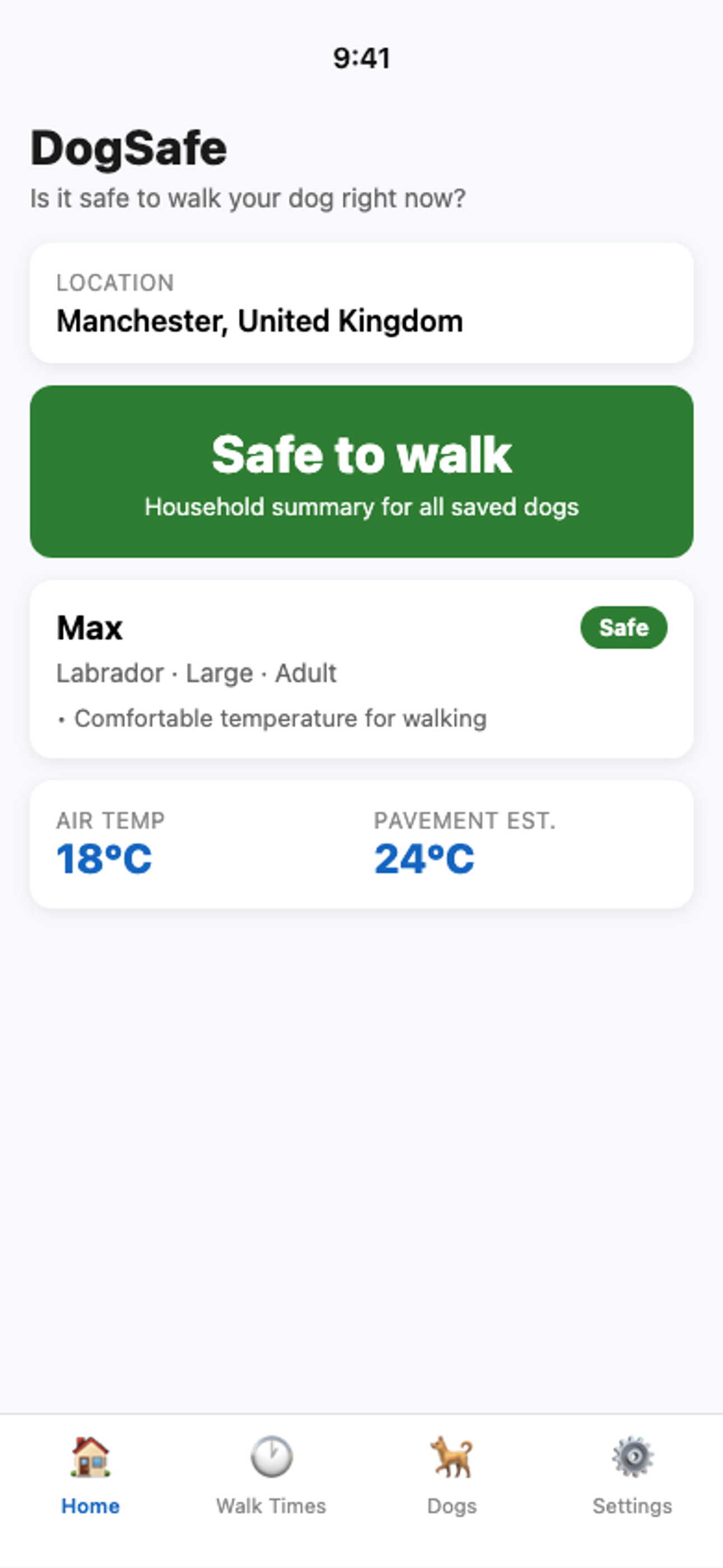 Household safety verdict — all your dogs at a glance
